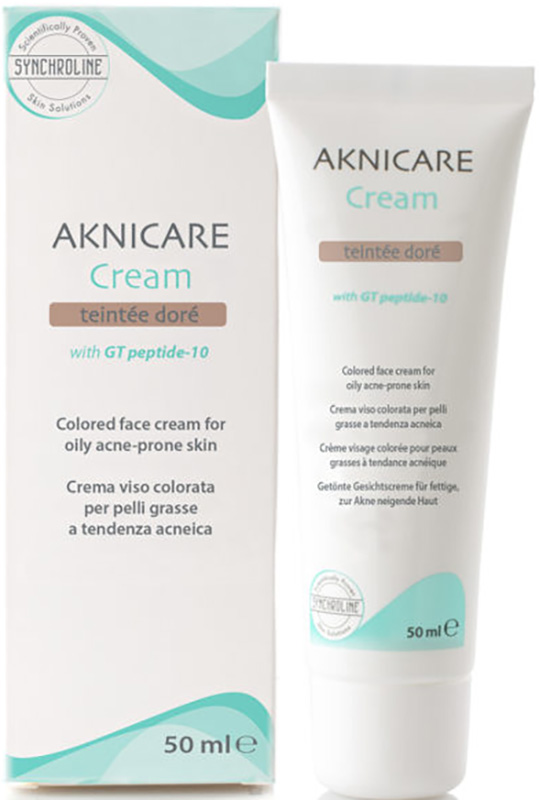 AKNICARE CREAM CREMA COLORATA TEINTEE DORE' 50 ML - Pharmaleader
