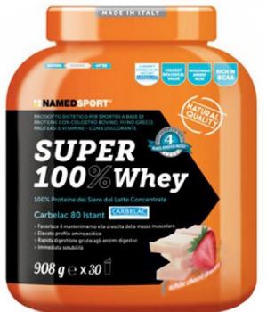 SUPER100% WHEY SMOOTH WHITE CHOCO/STRAWBERRY 908 G - Pharmaleader