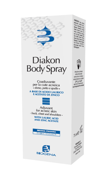 DIAKON BODY SPRAY COADIUVANTE CUTE ACNEICA DORSO PETTO E SPALLE 75 ML - Pharmaleader