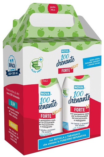 NOVA100 DRENANTE FORTE LIGHT CON ALOE 300+300 ML - Pharmaleader