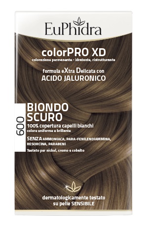 EUPHIDRA COLORPRO XD 600 BIONDO SCURO GEL COLORANTE CAPELLI IN FLACONE + ATTIVANTE + BALSAMO + GUANTI - Pharmaleader