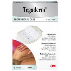 TEGADERM MEDICAZIONE IMPERMEABILE TRASPARENTE 5 PEZZI 6X7 CM - Pharmaleader