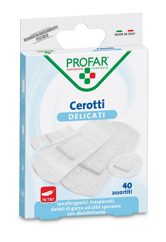 CEROTTO TESSUTO NON TESSUTO DELICATO ASSORTITI 40 PEZZI PROFAR - Pharmaleader