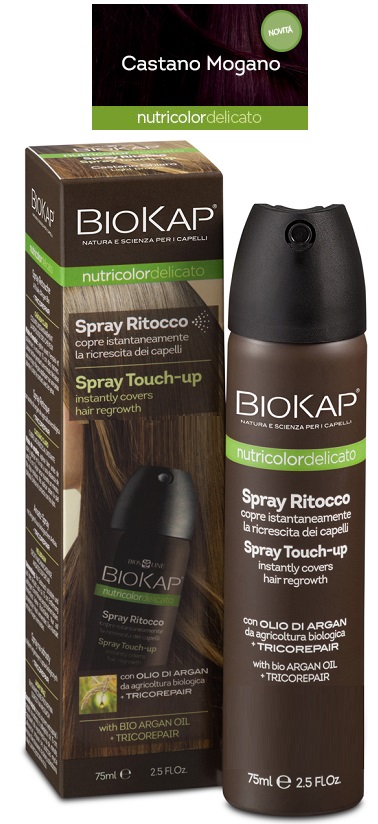 BIOS LINE  BIOKAP NUTRICOLOR DELICATO SPRAY RITOCCO CASTANO MOGANO 75 ML - Pharmaleader