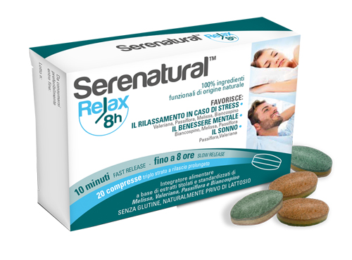 SERENATURAL RELAX 8H 20 COMPRESSE TRIPLO STRATO A RILASCIO PROLUNGATO - Pharmaleader