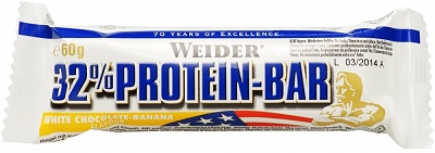 WEIDER 32% PROTEIN BARRETTA BANANA/CIOCCOLATO BIANCO 60 G - Pharmaleader