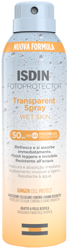 FOTOPROTECTOR TRANSPARENT WET SKIN SPRAY 50+ 250 ML - Pharmaleader