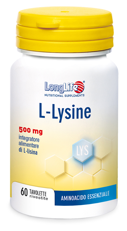 LONGLIFE L-LYSINE 500MG 60 TAVOLETTE RIVESTITE DA 860 MG - Pharmaleader