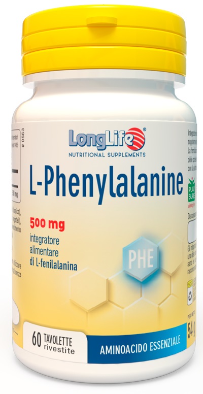 LONGLIFE L-PHENYLALANINE 500 MG 60 TAVOLETTE RIVESTITE DA 900 MG - Pharmaleader
