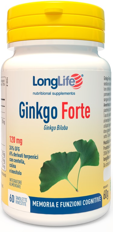 LONGLIFE GINKGO FORTE 60 TAVOLETTE RIVESTITE - Pharmaleader