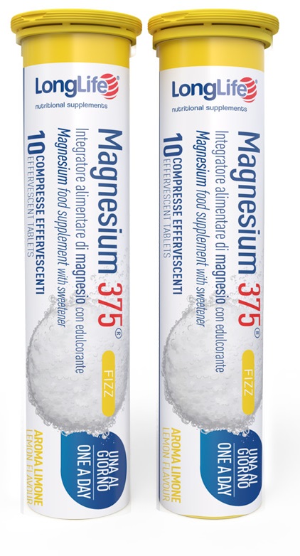 LONGLIFE MAGNESIUM 375 FIZZ 20 COMPRESSE EFFERVESCENTI DA 6,3 G - Pharmaleader