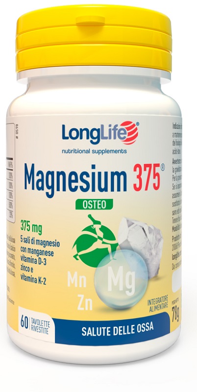 LONGLIFE MAGNESIUM 375 OSTEO 60 TAVOLETTE - Pharmaleader