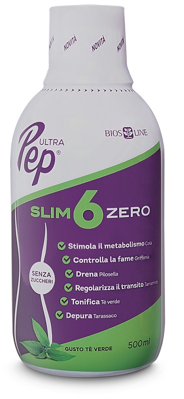 ULTRA PEP SLIM 6 ZERO TE' VERDE 500 ML BIOSLINE - Pharmaleader