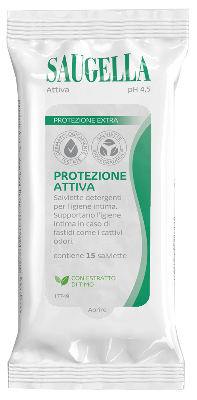 SAUGELLA ATTIVA SALVIETTINE 15 PEZZI - Pharmaleader