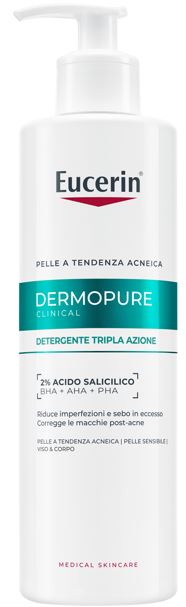 EUCERIN DERMOPURE CLINICAL DETERGENTE TRIPLA AZIONE 400 ML - Pharmaleader