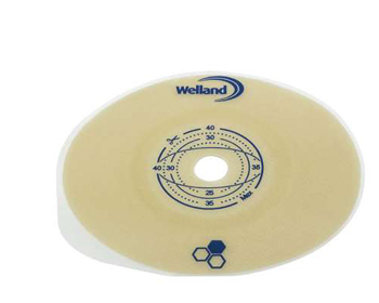 PLACCA PIANA RITAGLIABILE AURUM2 URO PER UROSTOMIA DIAMETRO 13-40 MM FLANGIA 45 MM 5 PEZZI - Pharmaleader