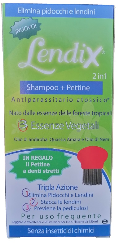 LENDIX SHAMPOO PLUS 150 ML + PETTINE ANTI PIDOCCHI 2 IN 1 - Pharmaleader