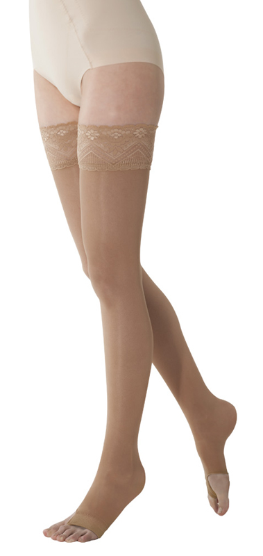 MARILYN 140 PUNTA APERTA CALZA AUTOREGGENTE CAMEL 4XL - Pharmaleader