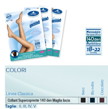 SAUBER COLLANT 140 DENARI SUPER COPRENTE MICRORETE BLU NOTTE 4 LINEA CLASSICA - Pharmaleader