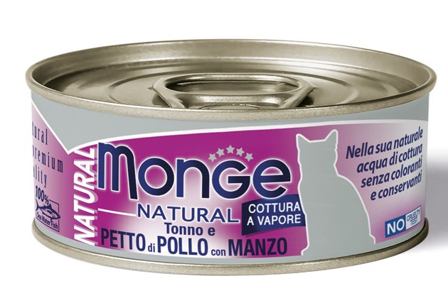 MONGE NATURAL QUALITY GATTO MONGE NATURAL PETTO DI POLLO CON MANZO 80 G - Pharmaleader