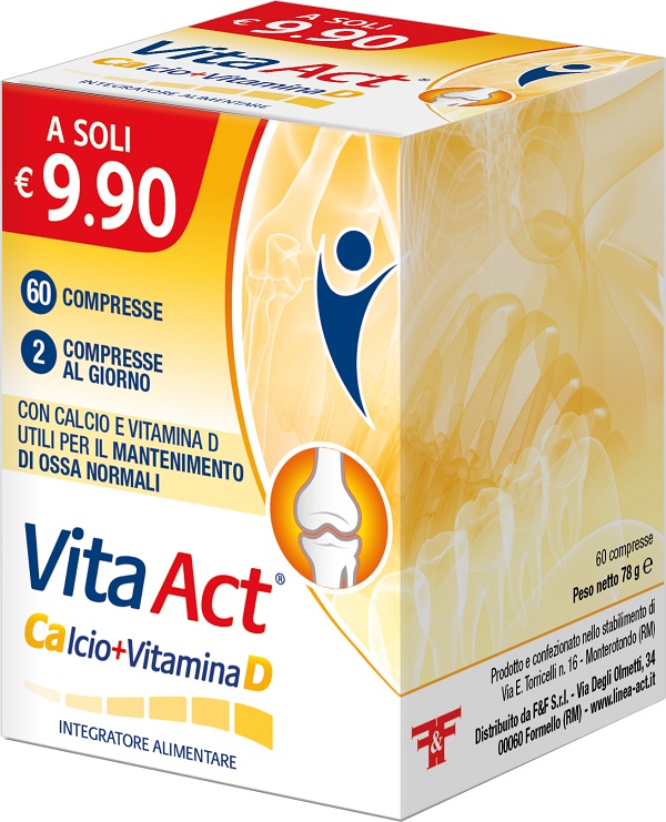 VITA ACT CALCIO + VITAMINA D 60 COMPRESSE - Pharmaleader