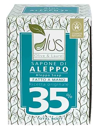ALUS OLIVE & LAUREL SAPONE DI ALEPPO FATTO A MANO 35% 200 G - Pharmaleader