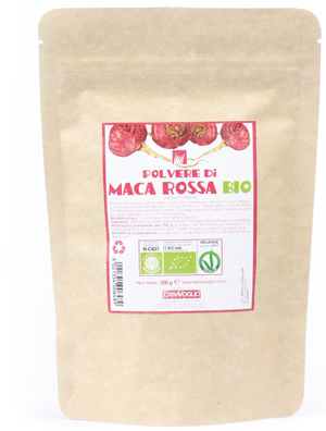 MACA ROSSA POLVERE BIO 200 G - Pharmaleader