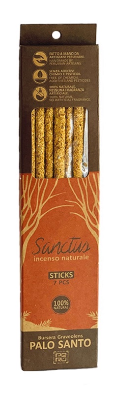 SANCTUS INCENSO NATURALE STICK PALO SANTO 7 PEZZI - Pharmaleader
