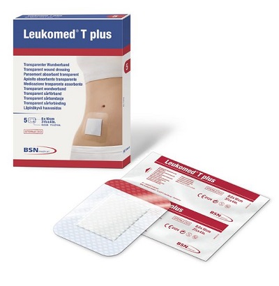 MEDICAZIONE POST-OPERATORIA LEUKOMED T PLUS TRASPARENTE IMPERMEABILE 8 X 10 CM - Pharmaleader