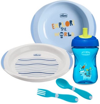 CHICCO SET PAPPA 12 MESI+ AZZURRO - Pharmaleader