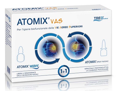 ATOMIX VAS KIT PER IGIENE FUNZIONALE DELLE VIE AEREE SUPERIORI ATOMIC WAVE + SPRAY - Pharmaleader