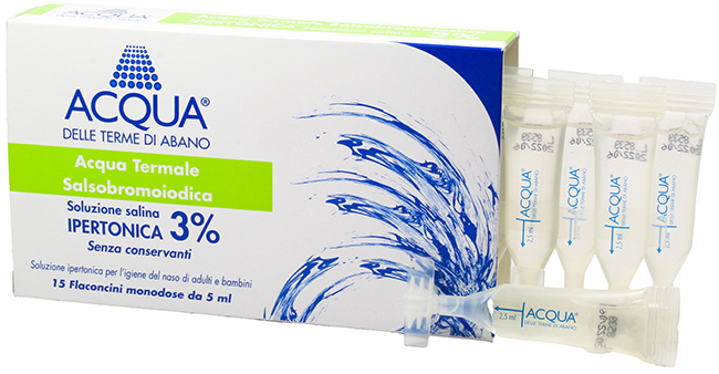 ACQUA DELLE TERME DI ABANO SOLUZIONE IPERTONICA 3% PER LAVAGGIO NASALE - Pharmaleader