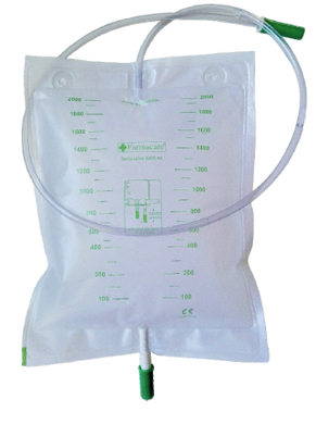 SACCA DA LETTO PER RACCOLTA URINA DA 2 LITRI CON SCARICO TUBO 90 CM 10 PEZZI - Pharmaleader