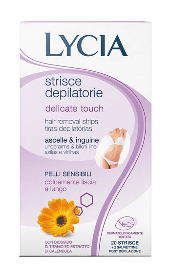LYCIA STRISCE DEPILATORIE DELICATE TOUCH ASCELLE E INGUINE 20 PEZZI - Pharmaleader