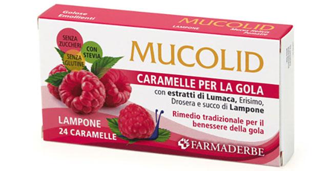 MUCOLID BRONC LUMACA & LAMPONE 24 CARAMELLE - Pharmaleader