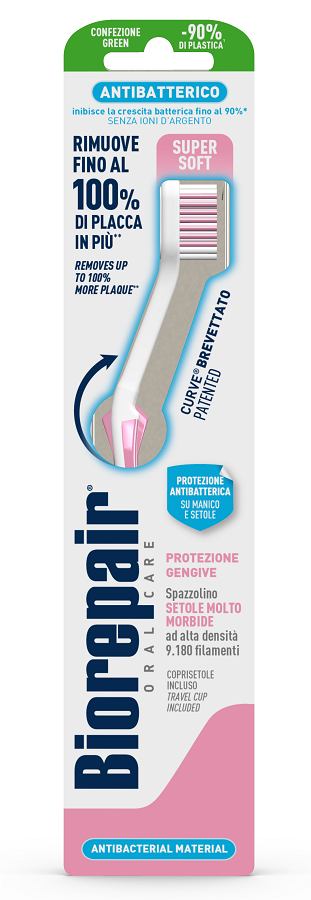 BIOREPAIR ORAL CARE ANTIBATTERICO SPAZZOLINO PIU' COMFORT PROTEZIONE GENGIVE SETOLE SUPER SOFT - Pharmaleader