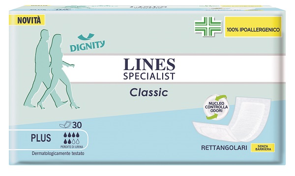 PANNOLONE LINES SPECIALIST CLASSIC RETTANGOLARE SENZA BARRIERA CONTROL 30 PEZZI - Pharmaleader
