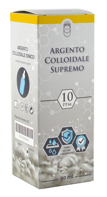 ARGENTO COLLOIDALE SUPREMO 10PPM CERTIFICATO CON CONTAGOCCE 50 ML - Pharmaleader