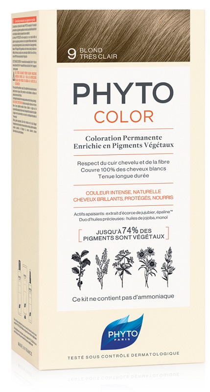 PHYTOCOLOR 9 BIONDO CHIARISS 1 LATTE + 1 CREMA + 1 MASCHERA + 1 PAIO DI GUANTI - Pharmaleader