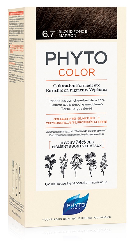 PHYTOCOLOR 6.7 BIONDO SCU TABA 1 LATTE + 1 CREMA + 1 MASCHERA + 1 PAIO DI GUANTI - Pharmaleader