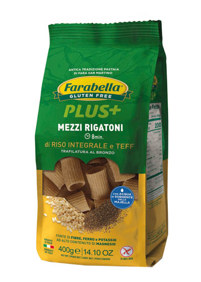 FARABELLA MEZZI RIGATONI RISO INTEGRALE TEFF 400 G - Pharmaleader