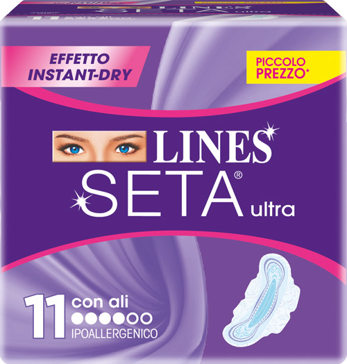 LINES SETA ULTRA ASSORBENTI CON ALI 11 PEZZI - Pharmaleader
