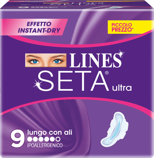 LINES SETA ULTRA ASSORBENTI LUNGHI 9 PEZZI - Pharmaleader
