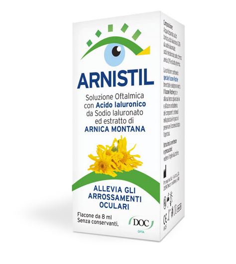 ARNISTIL SOLUZIONE OFTALMICA ACIDO IALURONICO 0,2% + ESTRATTO DI ARNICA MONTANA 0,1% FLACONE 8 ML - Pharmaleader