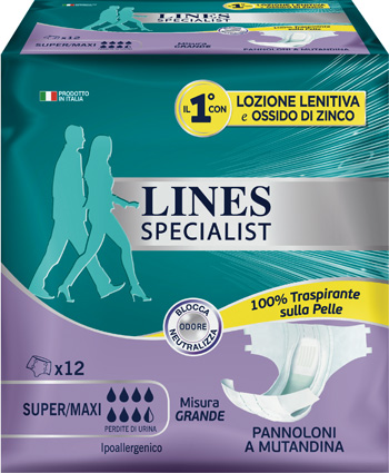 LINES SPECIALIST PANNOLONE A MUTANDA GRANDE 12  PEZZI - Pharmaleader