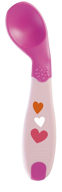 CHICCO CUCCHIAIO ANGOLATO 8M+ ROSA - Pharmaleader