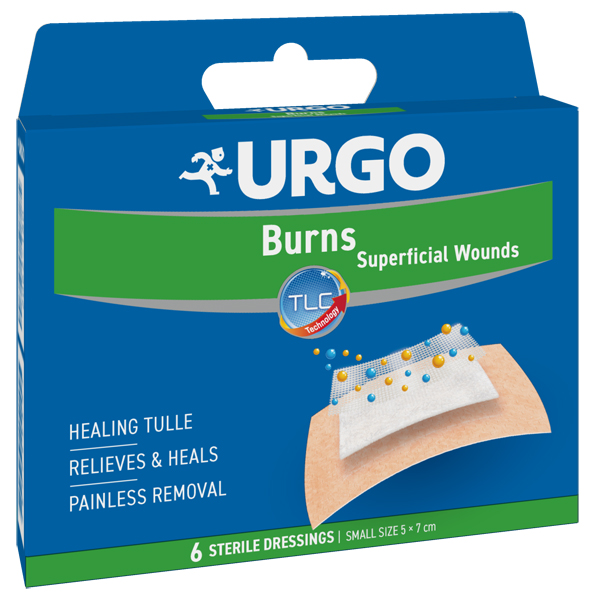 CEROTTO URGO USTIONI SUPERFICIALI 5X7CM 6 PEZZI - Pharmaleader