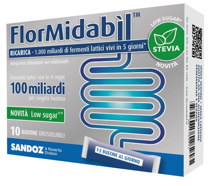 FLORMIDABIL RICARICA 10 BUSTINE CON STEVIA - Pharmaleader