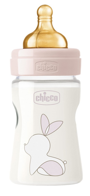 CHICCO BIBERON ORIGINAL 150ML TOUCH 1 FORO GIRL CON TETTARELLA IN CAUCCIU' - Pharmaleader