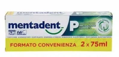 MENTADENT P 2 X 75 ML BITUBO PROMO - Pharmaleader